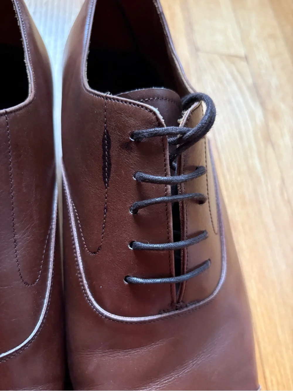 Meermin Mallorca Men’s Leather Cap Toe Shoes Size 11 Brown 19703